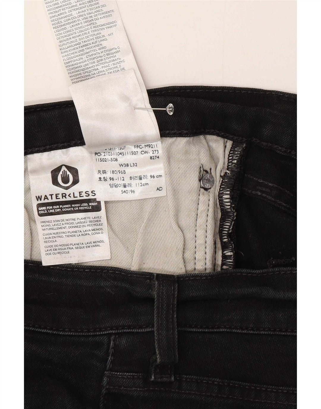 Pantaloni scurți Levi's 511 Denim W38 XL, bumbac negru