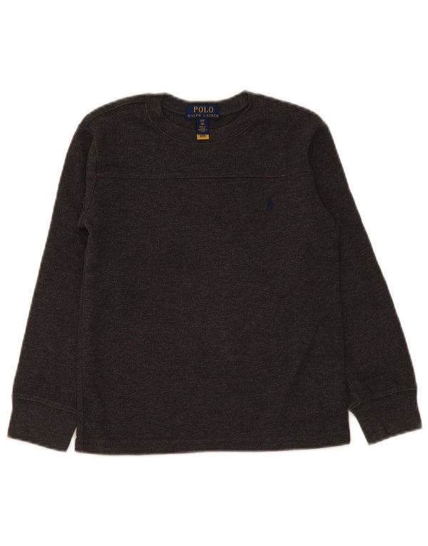 Polo Ralph Lauren Top pentru băieți cu mânecă lungă 7-8 ani, mic, gri bumbac