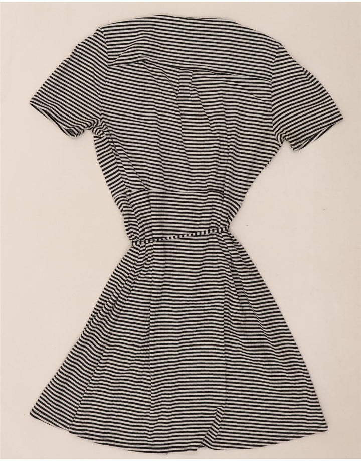 Rochie Wrap Topshop pentru femei UK 10 Poliester cu dungi negre mici