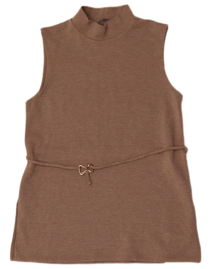 Vest Vest Top Femei Zara UK 12 Maro Mediu Poliester