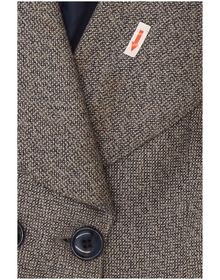 Palton dublu pentru femei Vintage UK 10 Lână gri mică