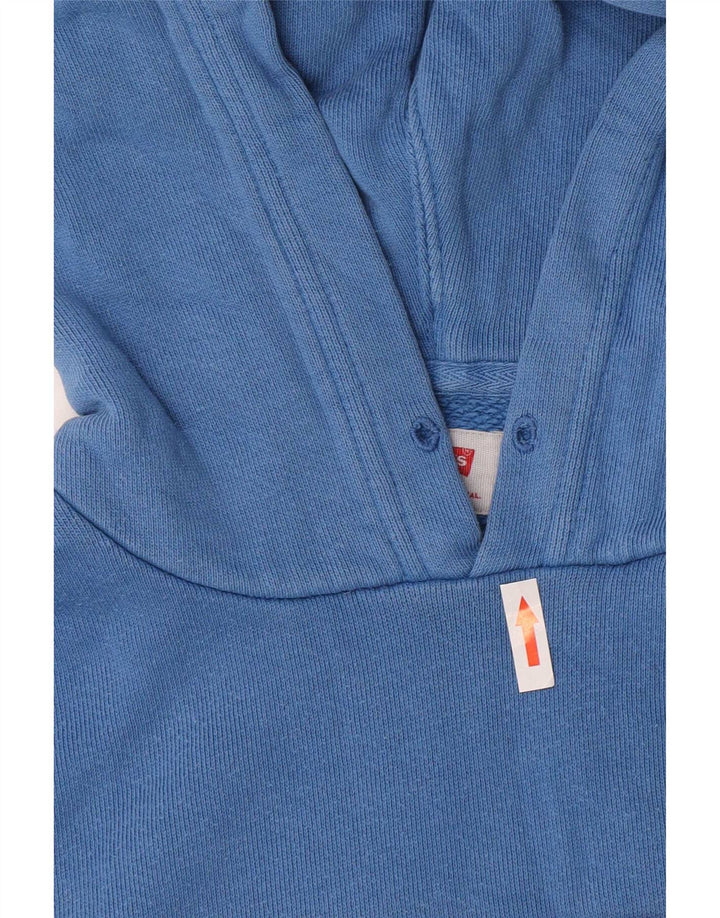 Pulover Levi's pentru bărbați cu capota cu grafică, albastru mic
