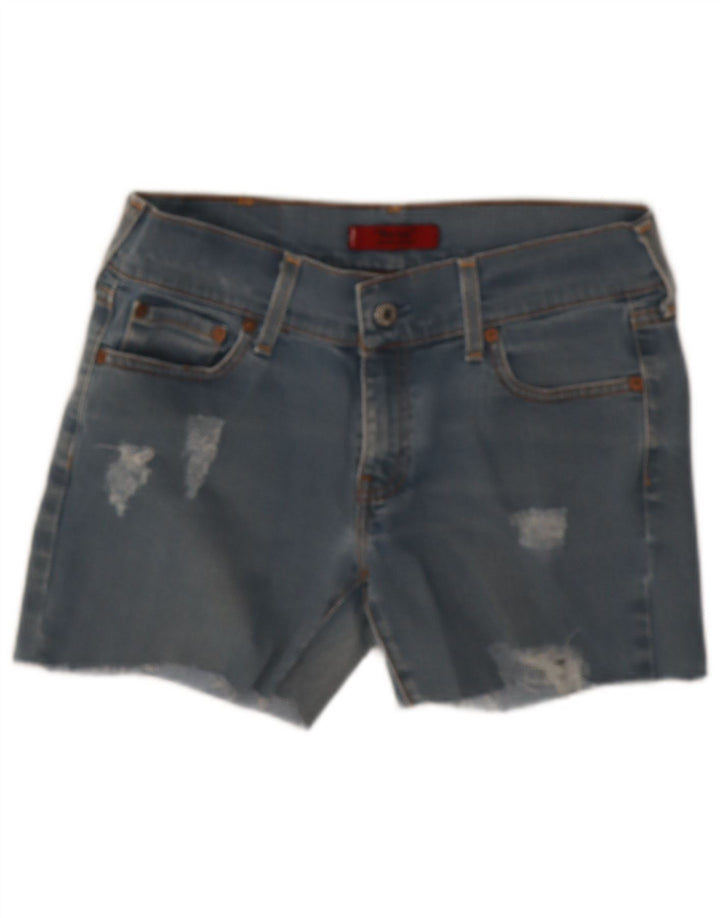 Pantaloni scurți Levi's pentru femei 559 denim distressed W32, bumbac albastru mare