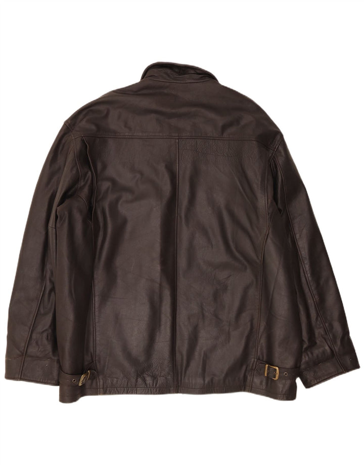 Jachetă din piele pentru bărbați Sharon Furs UK 44 2XL maro
