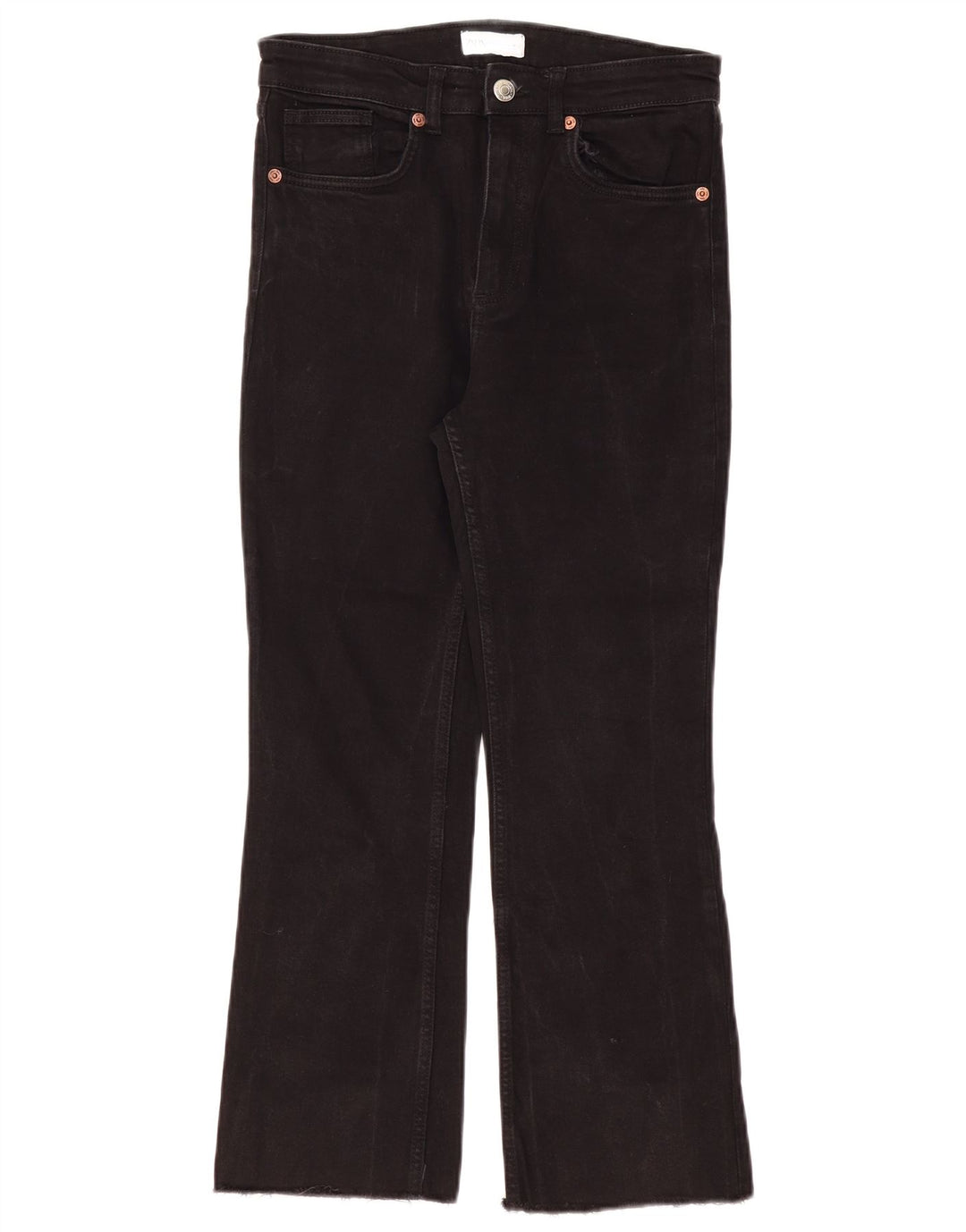 Blugi cu talie înaltă pentru femei Zara EU 40 Medium W30 L26 Negri