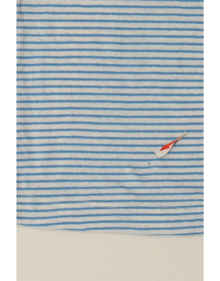Tricou pentru femei Marks & Spencer Top UK 12 Medium Blue Striped Linen
