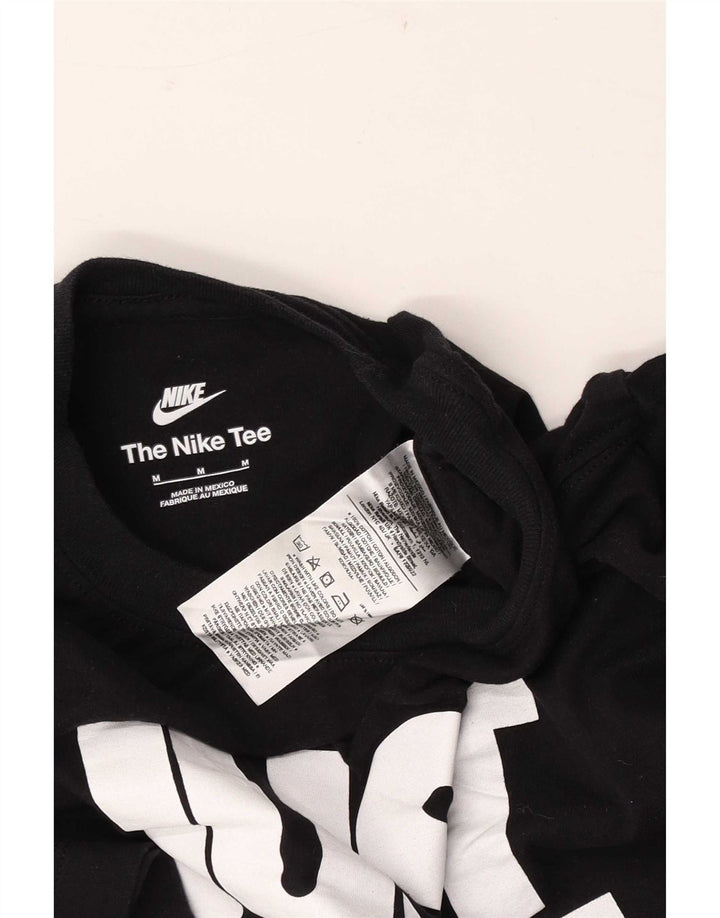 Tricou grafic Nike pentru bărbați Top mediu negru bumbac