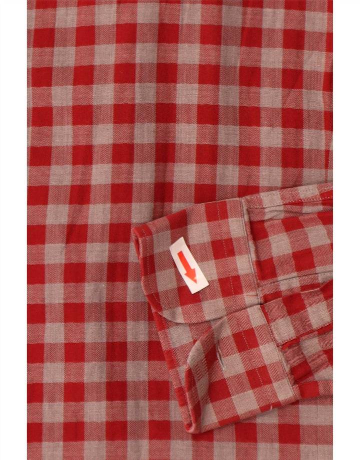 Cămașă pentru bărbați Zara, slim fit, din bumbac roșu