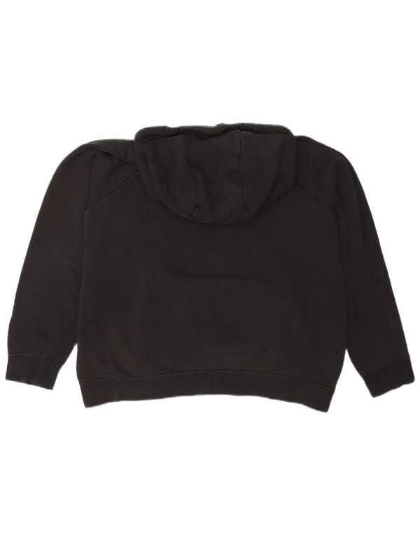 Pulover Nike pentru femei, cu formă relaxată, cu glugă, UK 18 XL, bumbac negru