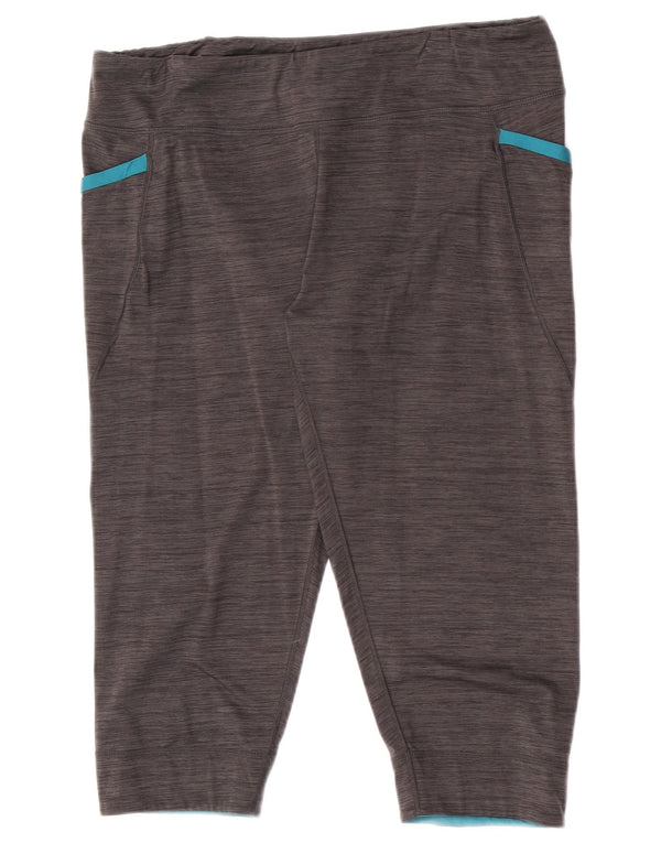 Patagonia Womens Capri Tracksuit Trousers Joggers UK 14 Large Grey Flecked