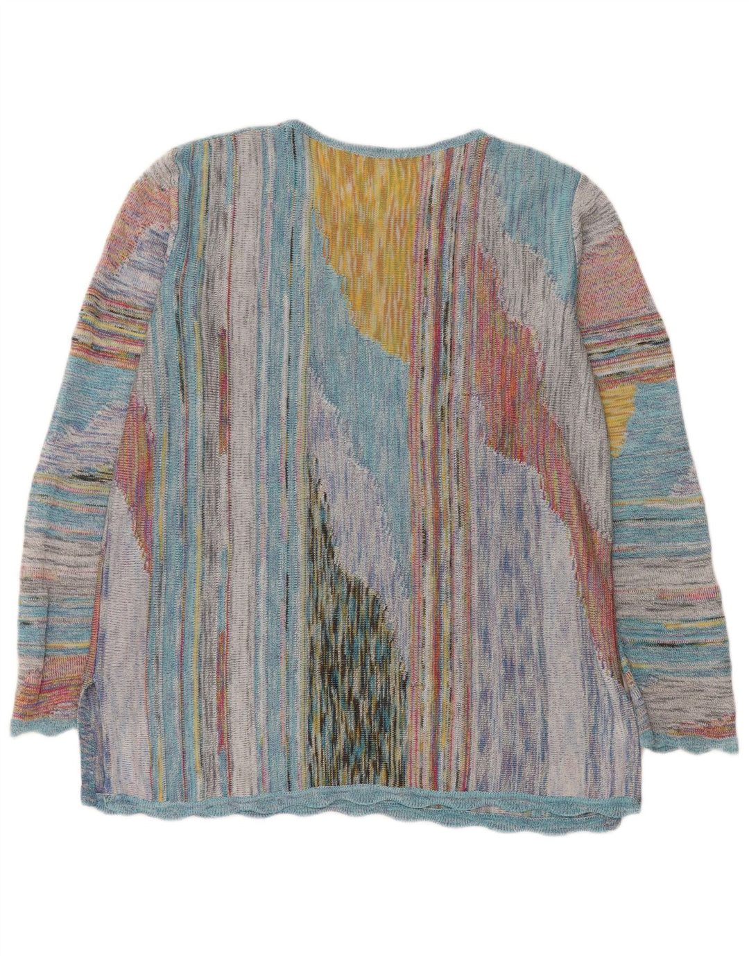 MARCAZZANI Pulover pentru damă cu decolteu triplu UK 16 mare multicolor