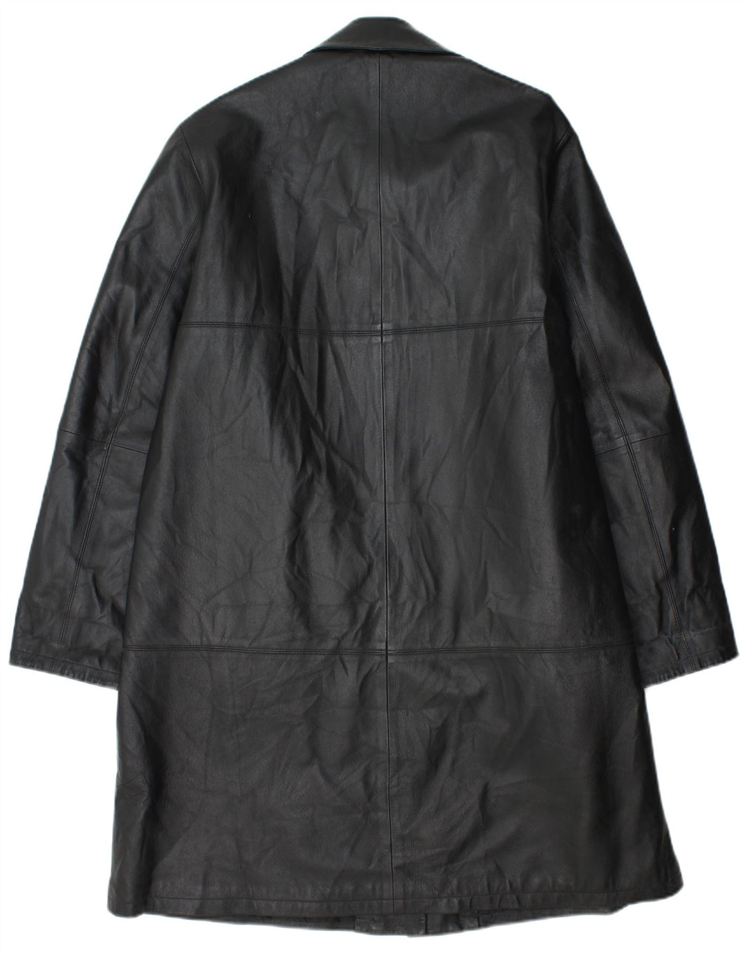Palton din piele vintage pentru femei IT 48 XL din piele neagră