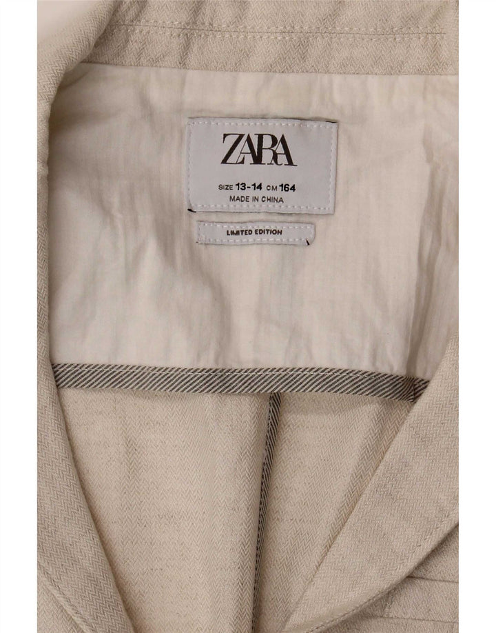 Jachetă Blazer 2 Nasturi Zara Băieți 13-14 Ani Bej