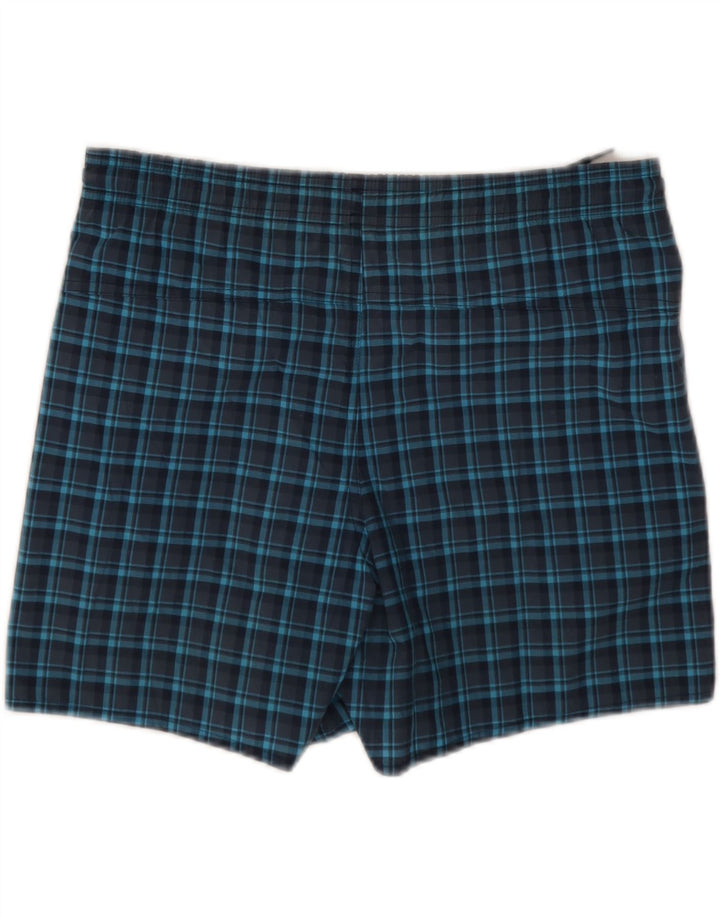 Pantaloni scurți de înot Adidas pentru bărbați, poliester cu carouri mici, bleumarin