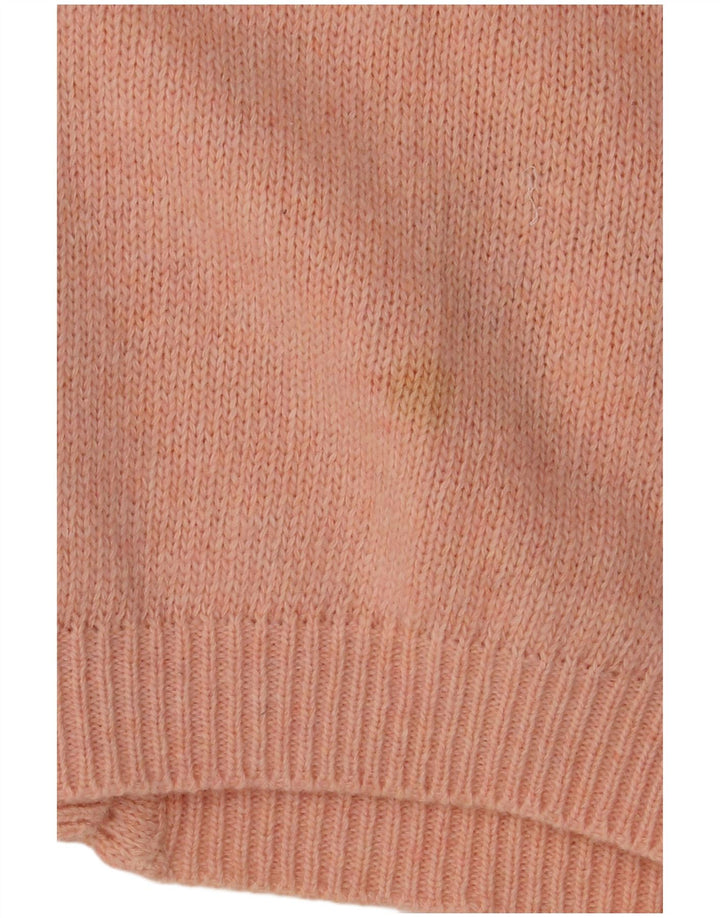 Pulover cardigan pentru femei VINTAGE UK 16 mare, roz, lână florală