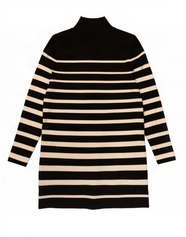 Rochie cu pulover pentru femei Zara UK 12 Medium Black Striped Viscose