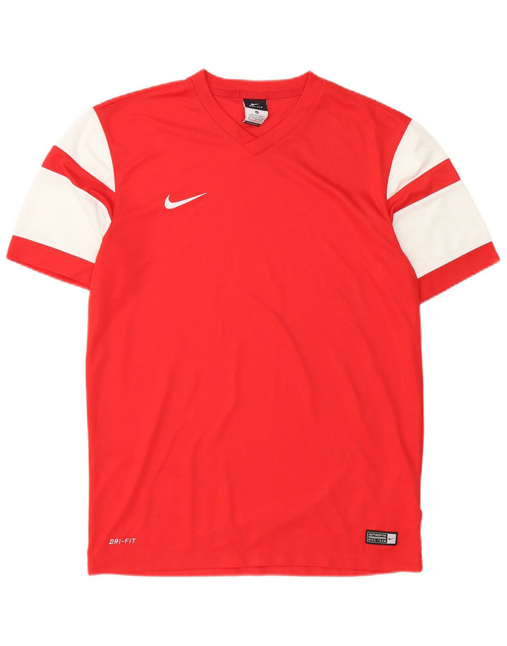 Tricou Nike Dri Fit pentru bărbați Top Mediu Roșu Poliester Colorblock