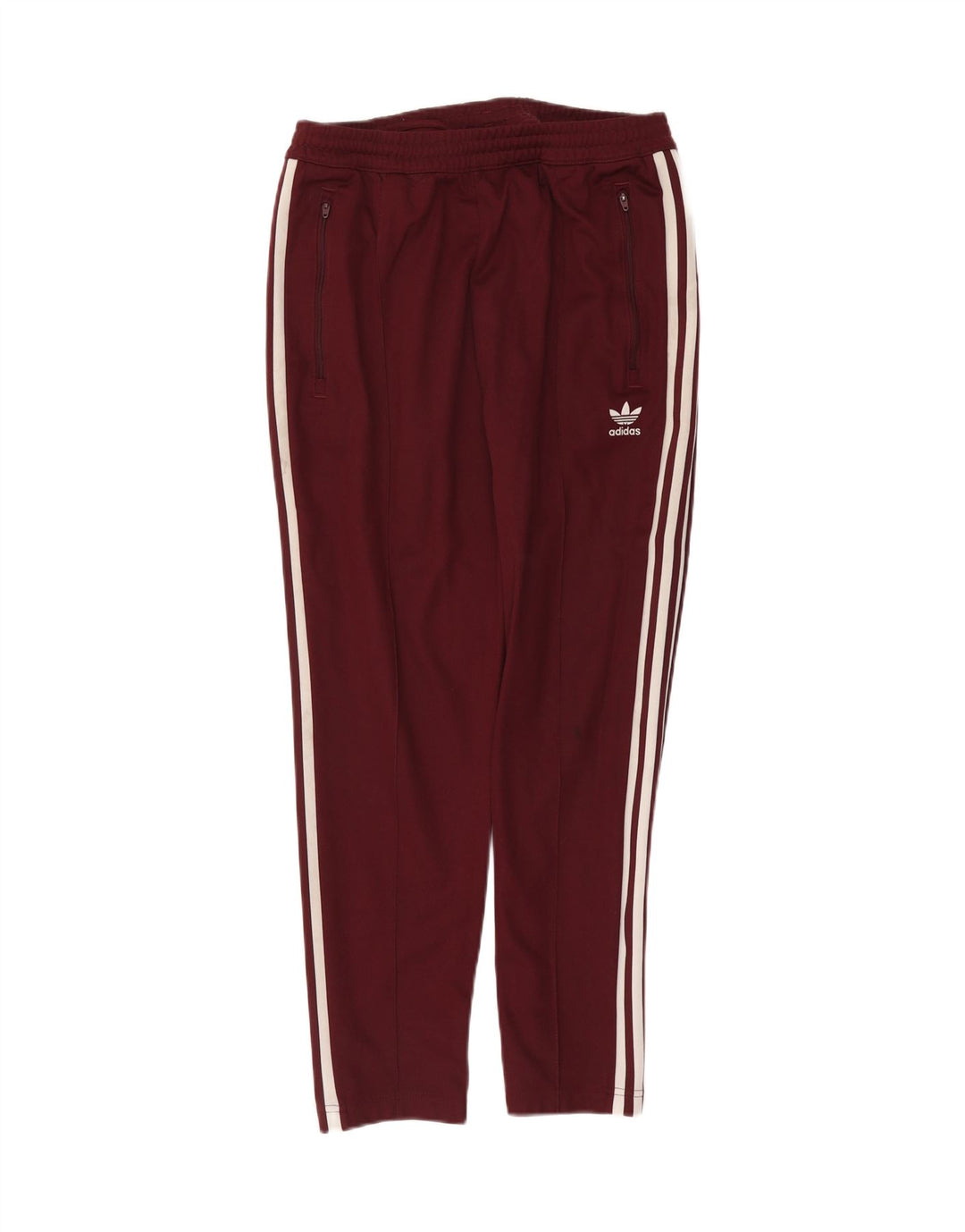 Pantaloni de trening Adidas pentru bărbați, bumbac mediu burgundy
