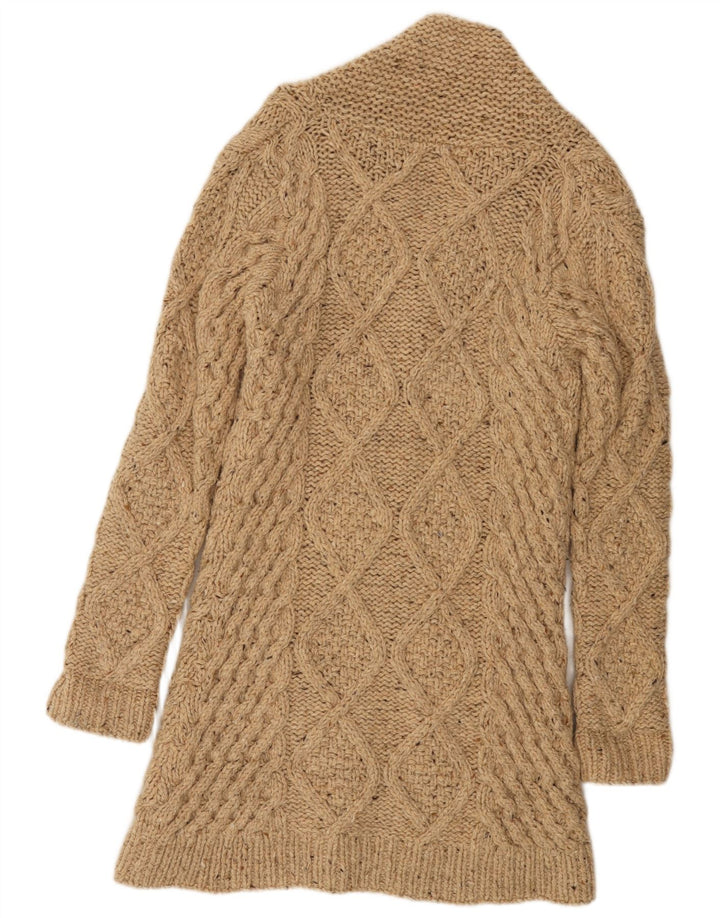 MAISON SCOTCH Pulover cardigan tricotat manual pentru femei US 4 Small Beige