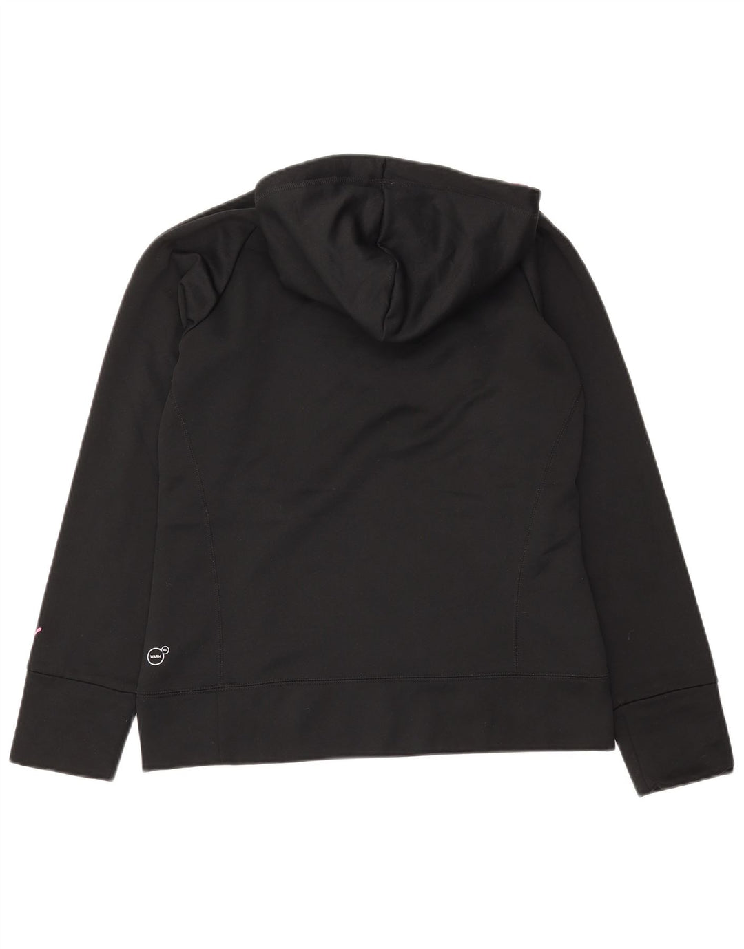 Pulover cu glugă cu grafic PUMA pentru femei UK 12 Poliester mediu negru