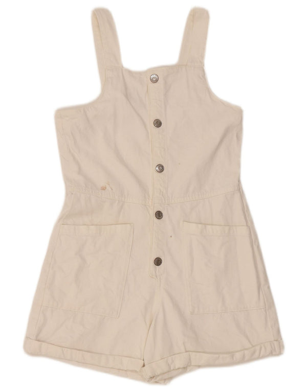 Combi Zara Fete Denim 13-14 Ani Bumbac Alb
