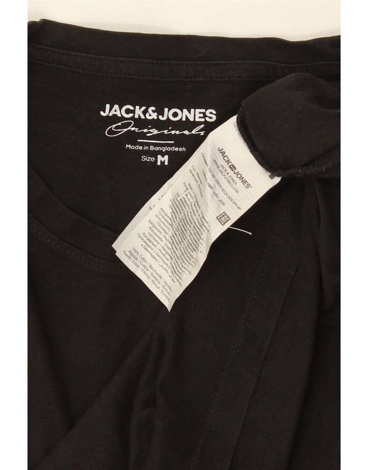 JACK & JONES Tricou grafic pentru bărbați Top mediu din bumbac negru