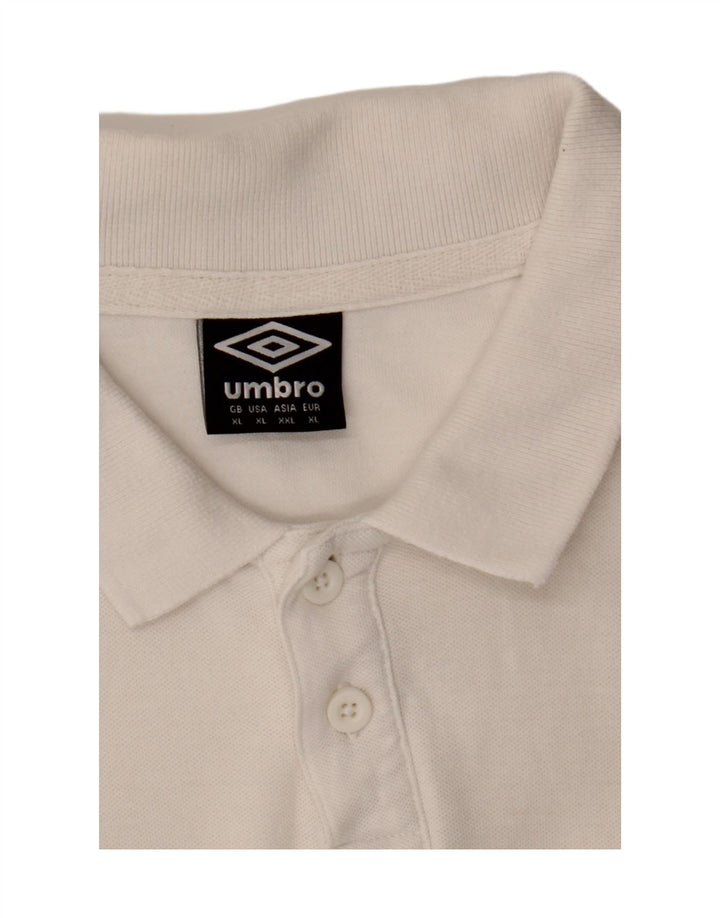 UMBRO Boys Polo Shirt 15-16 Years XL  White Vintage Umbro and Second-Hand Umbro from Messina Hembry 