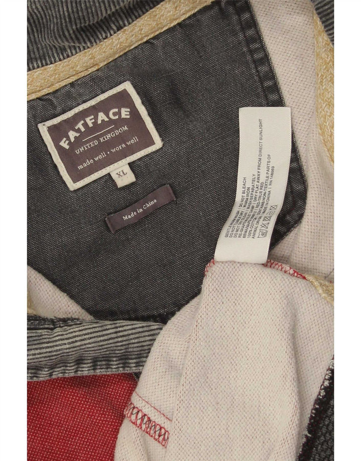 Hanorac pentru bărbați Fat Face, cu fermoar și gât, Jumper XL Bumbac roșu