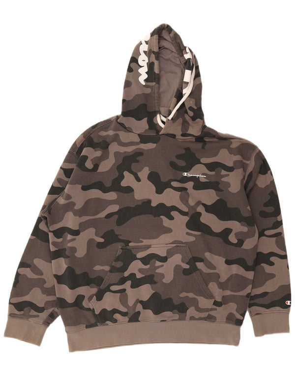 Pulover pentru bărbați, cu grafică, cu capota, camuflaj, verde mare