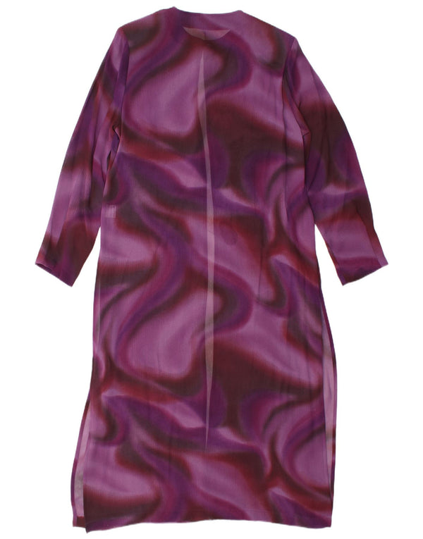 Elinette Womens See Through Cardigan Top EU 40 Medium Purple Tie Dye