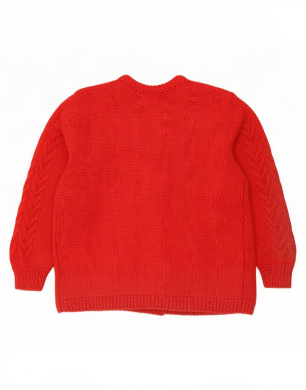 Pulover Cardigan Vintage pentru femei UK 16 Large Red