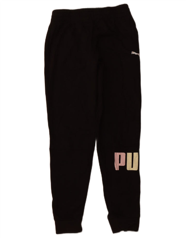 Pantaloni de trening grafic PUMA pentru fete Pantaloni de jogging 15-16 ani XL Negru