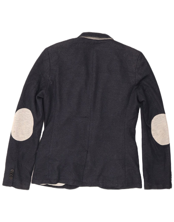 Jachetă blazer pentru bărbați Zara, cu 2 nasturi, UK 40, mare, bleumarin, poliester
