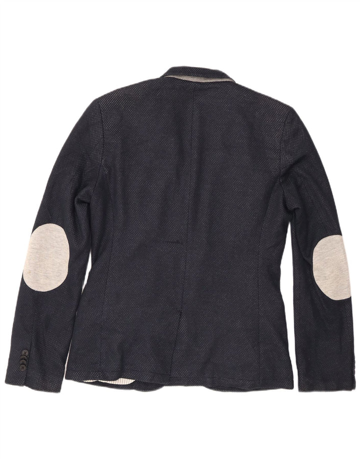 Jachetă blazer pentru bărbați Zara, cu 2 nasturi, UK 40, mare, bleumarin, poliester