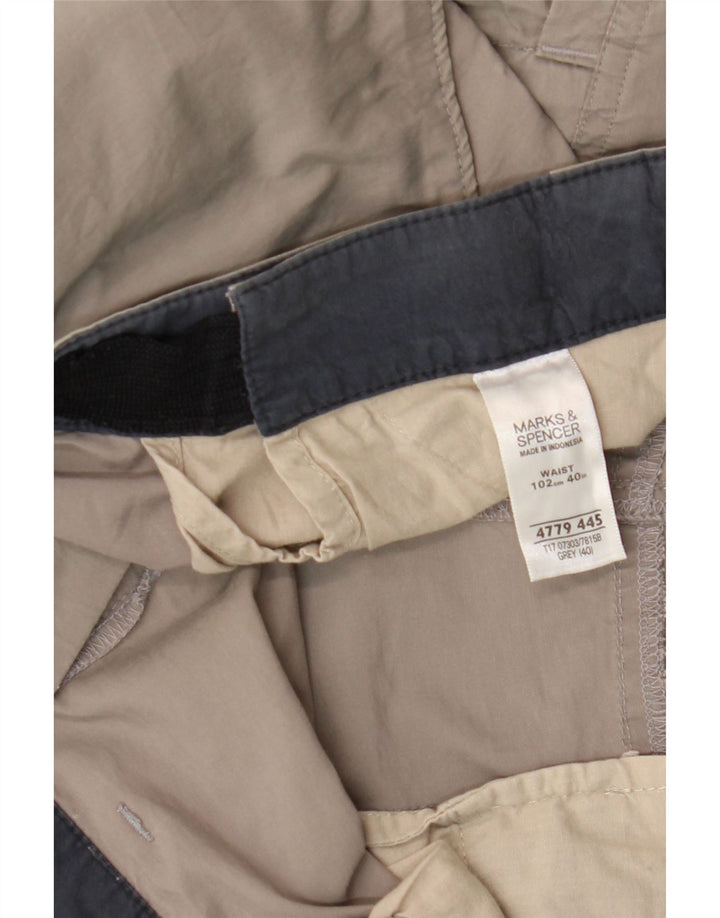 Pantaloni scurți cargo pentru bărbați Marks & Spencer W40 XL bumbac gri