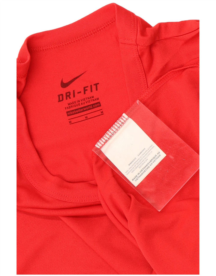 Tricou pentru femei Dri Fit NIKE Top UK 12 Poliester roșu mediu