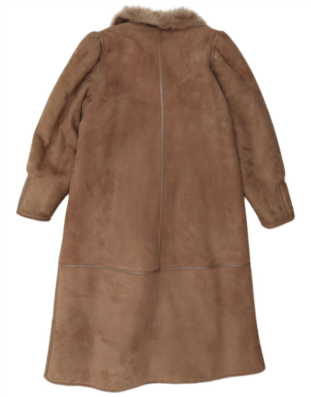 Palton vintage pentru femei din shearling IT 42 maro mediu