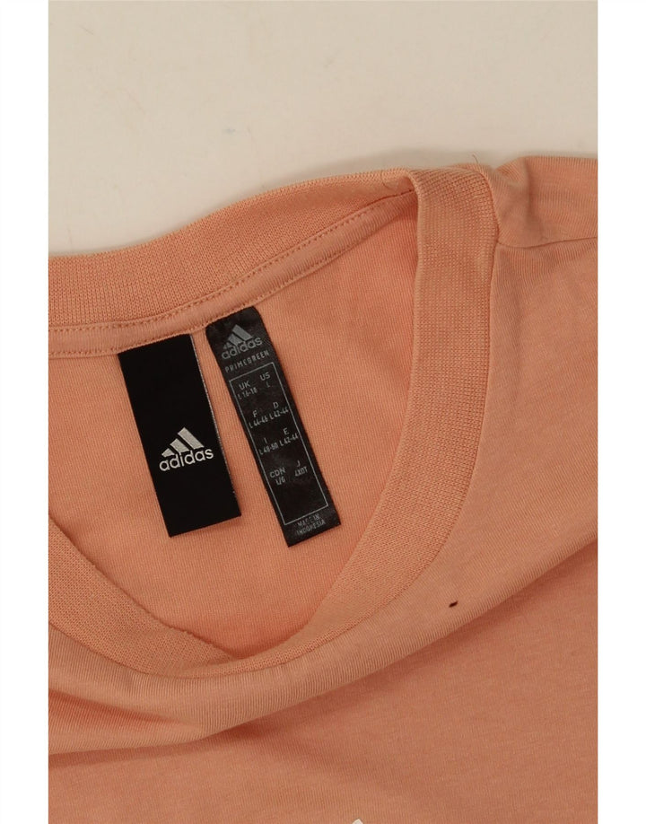 Tricou cu grafic supradimensionat pentru femei Adidas Marea Britanie 16/18 Poliester portocaliu mare