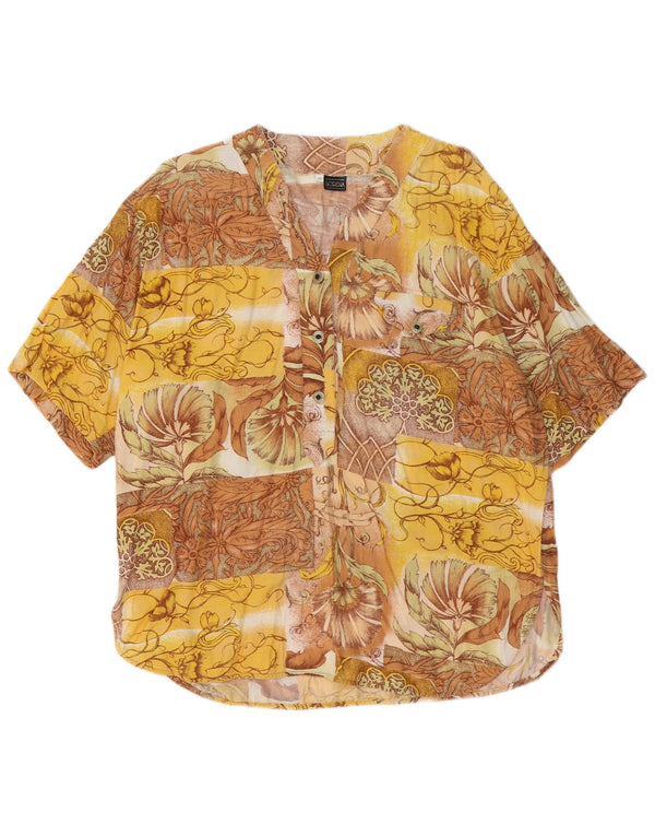 Bluză cămașă cu mânecă scurtă pentru femei Lorena IT 48 XL Multicolor Floral