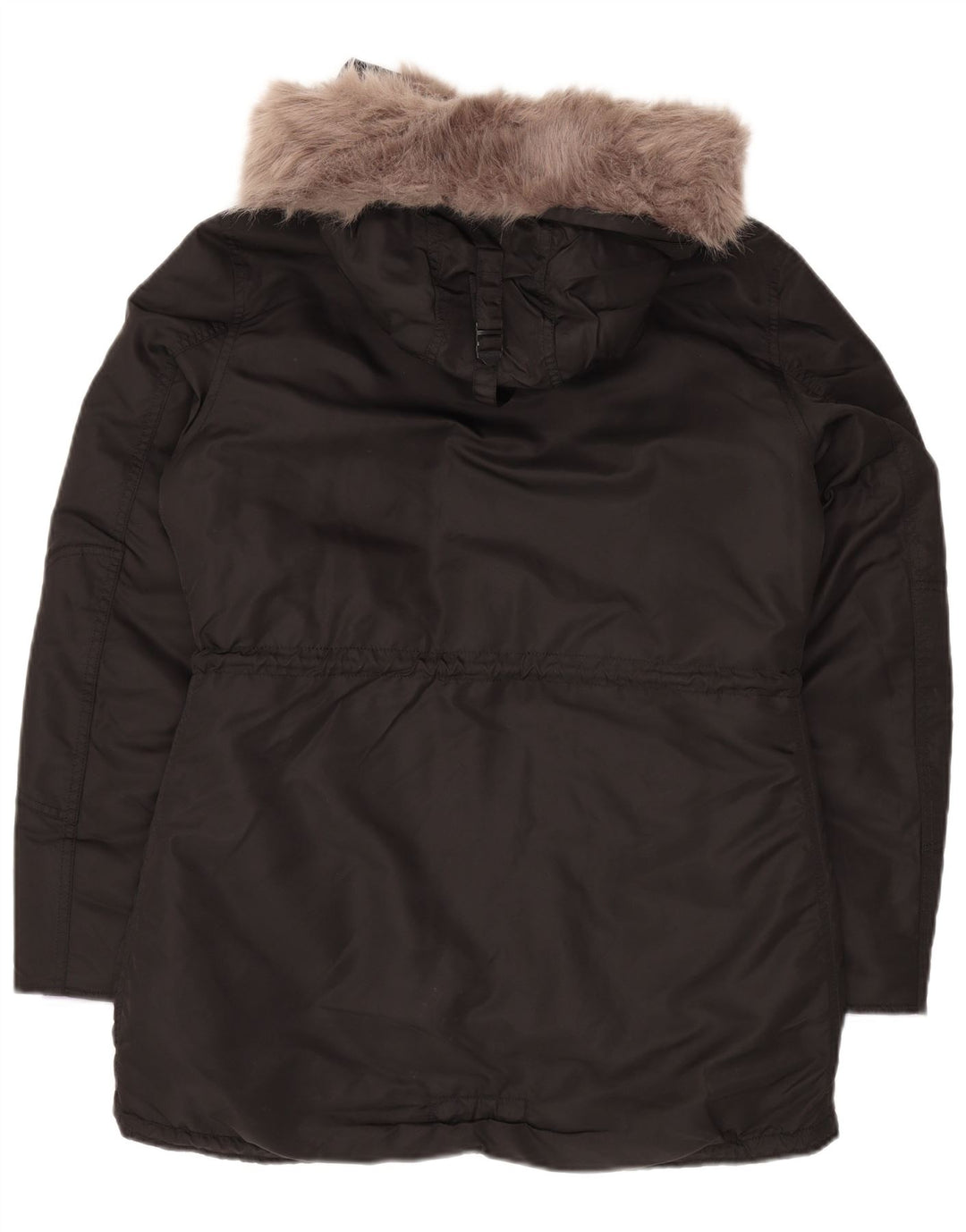 Jachetă Parka cu glugă Superdry pentru femei UK 16 mare, negru, nailon iarnă