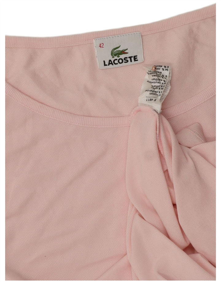 Vestă LACOSTE pentru femei Mărimea 42 mare bumbac roz