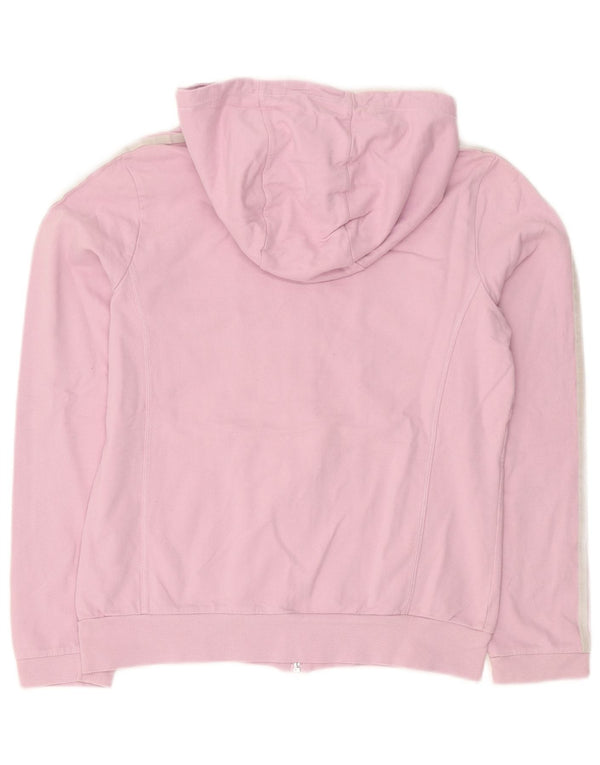 Pulover Adidas pentru femei cu fermoar, UK 14, bumbac roz mediu