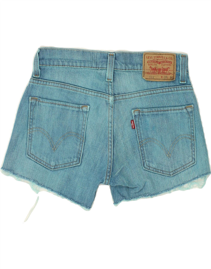 LEVI'S Womens 511 Denim Shorts W28 Medium Blue Cotton Vintage Levi's and Second-Hand Levi's from Messina Hembry 