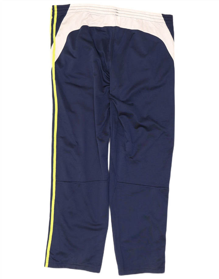 Pantaloni de trening cu grafic pentru bărbați Adidas, mari, bleumarin, color block