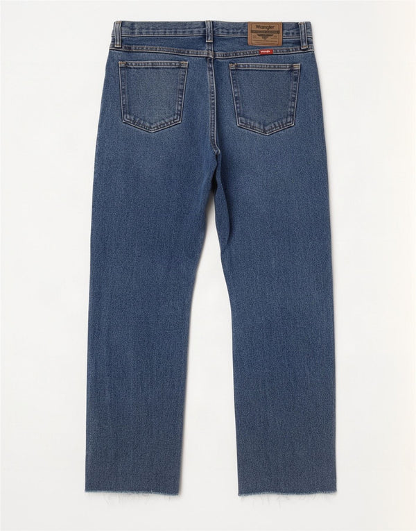 Wrangler Mens Straight Jeans W31 L27 Blue Cotton