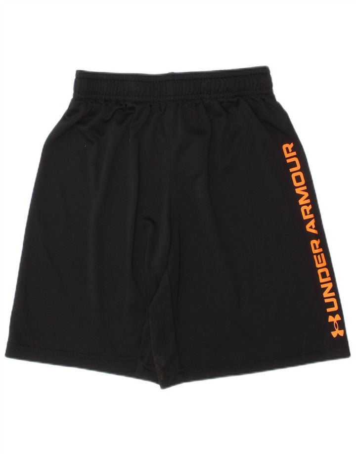 Pantaloni scurți sport grafic Under Armour pentru băieți 6-7 ani poliester negru
