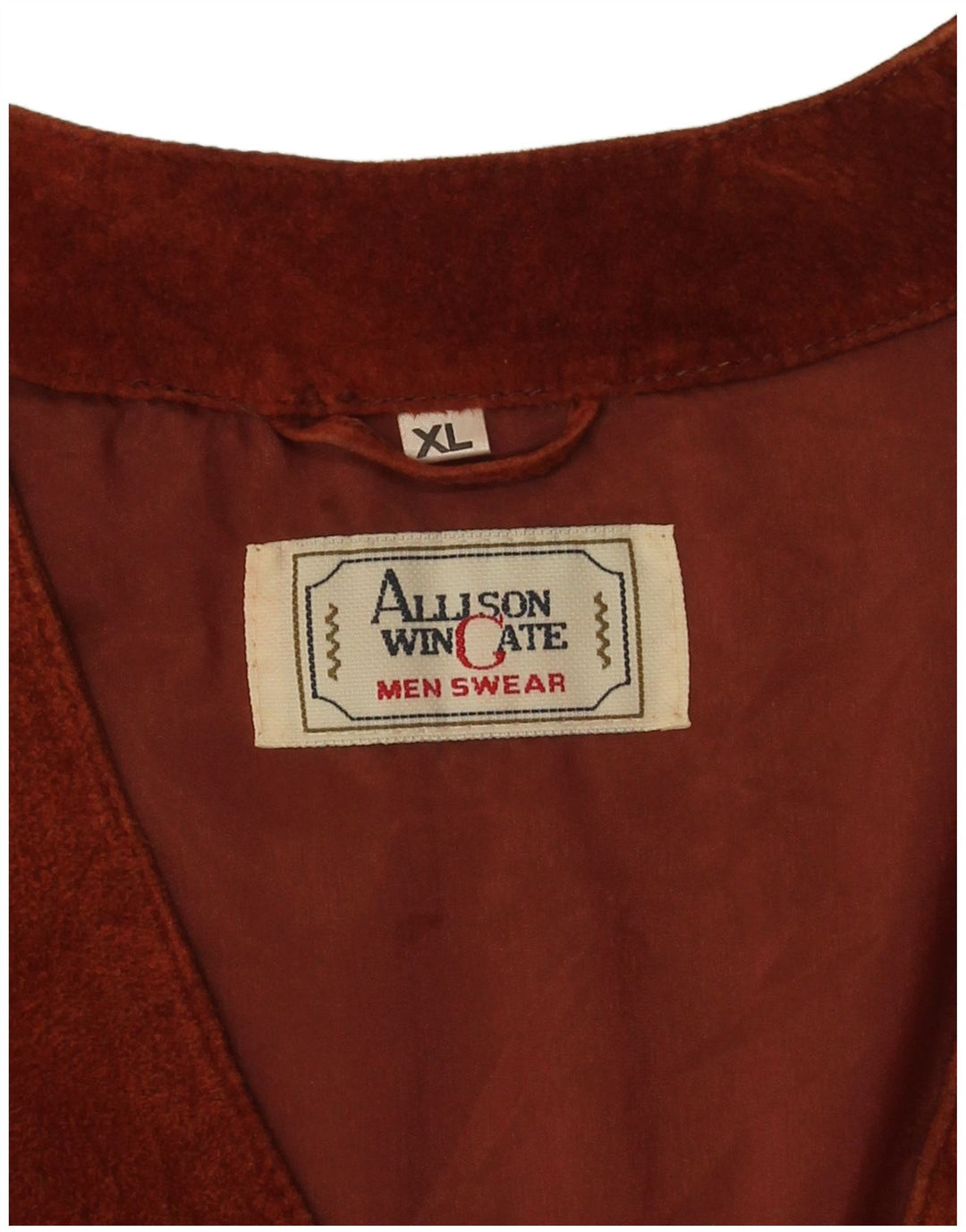 Vesta de piele intoarsa XL maro pentru barbati Allison Wingate