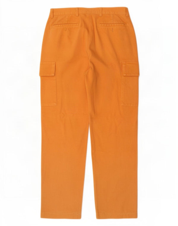 Pantaloni cargo dritti pentru bărbați Benetton IT 48 Medium W30 L30 Bumbac portocaliu