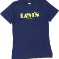 LEVI'S Boys Graphic T-Shirt Top 13-14 Years Navy Blue Vintage Levi's and Second-Hand Levi's from Messina Hembry 