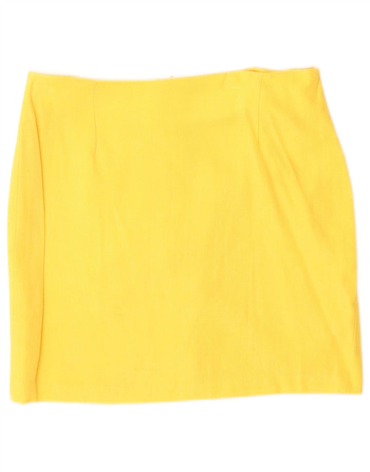 Set fuste 2 piese, 6 nasturi, femei Le Group UK 12 Medium W28 Lână galbenă